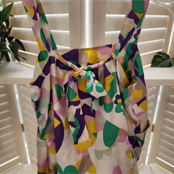 SEE BY CHLOE 100 % SILK  GEOMETRIC BLOUSE SIZE 2 - Picture 2 of 6